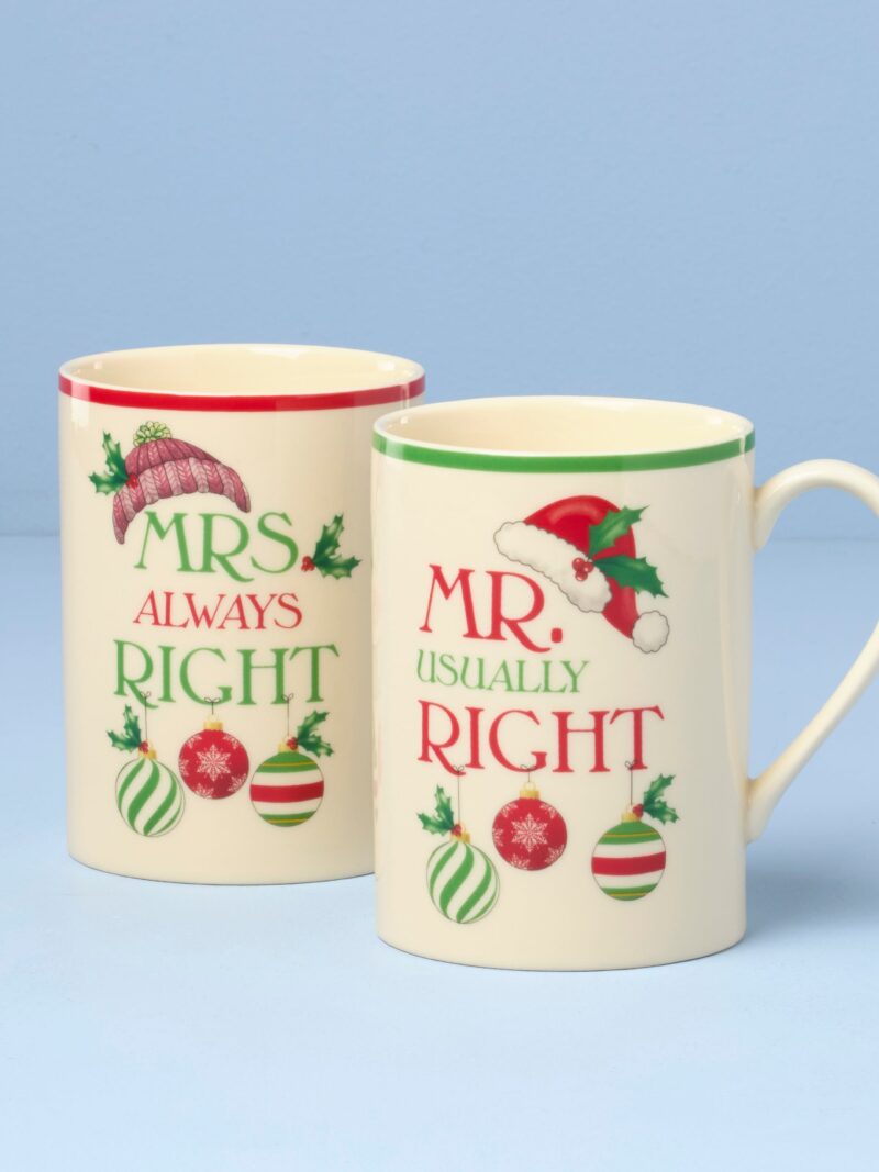 Holiday Mr. & Mrs. Mugs - Set of 2